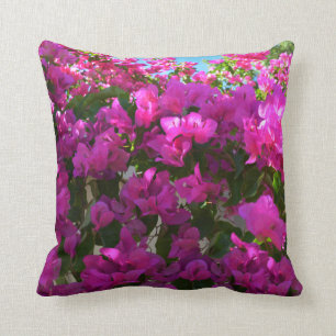 Bougainvilliers en fleurs roses, Coussin