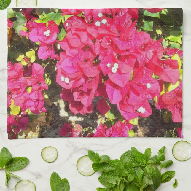 Bougainvilliers fleuris Serviettes de cuisine (Plié)