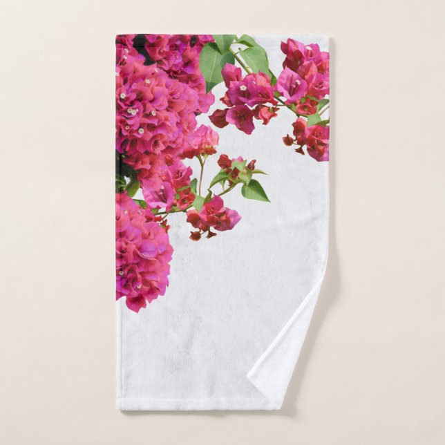 Bougainvilliers Floral Méditerranée Grecque (Serviette à main)