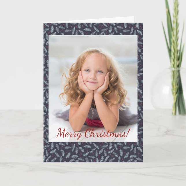 Boughs de pin blanc de Noël Plumes Berries Photo (Devant)