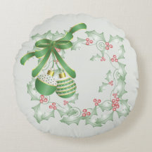 Boughs of Holly Light Green Pink