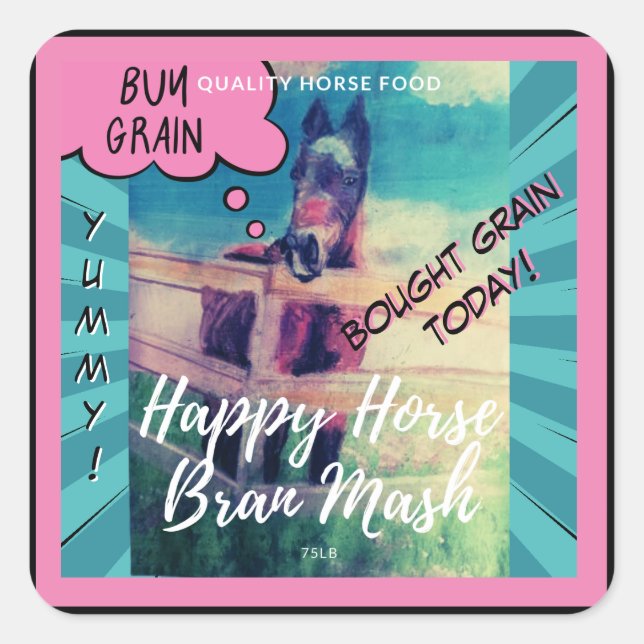 bought grain sweet Jamie comic style Square Sticker (Front)