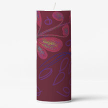 Bougie à colorier floral