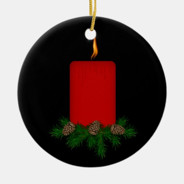 Bougie commémorative Ornement de Noël (Devant)