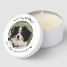 Bougie commémorative pour chien – Nom et années pe