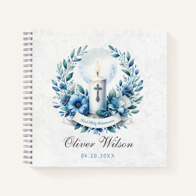 Bougie Communion First Holly Communion Livre d'inv (Devant)