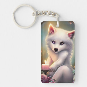 Bougie d'anniversaire Adorable Blanc bébé Fox