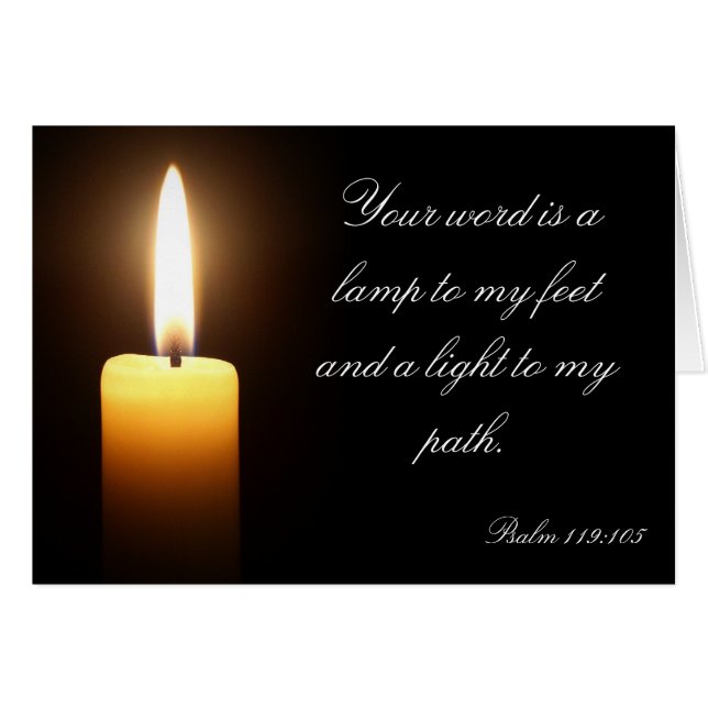 Bougie dans la carte noire (Devant horizontal)