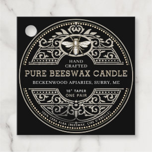 Bougie de cire d'abeille Heraldic Étiquette de pro