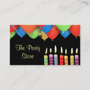 Bougie de fête Carte de visite noir