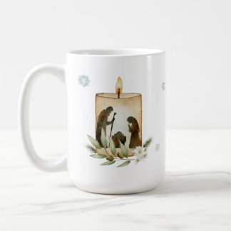 Bougie de la Nativité Mug de Noël