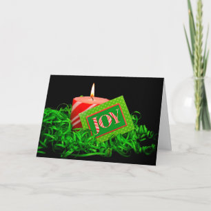 Bougie de Noël avec carte de joie