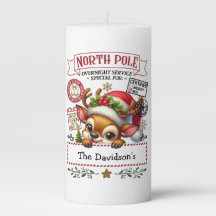 Bougie de Noël mignonne et fantaisiste en forme de