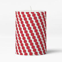 Bougie de pilier à motif rouge