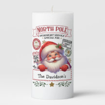 Bougie de pilier de Noël Santa