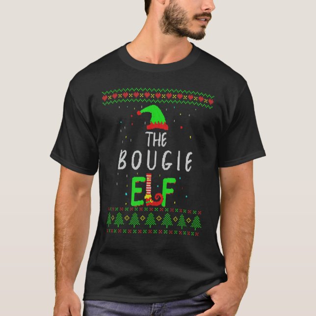 Bougie Elf Family Matching Ugly Sweater Christmas  (Front)