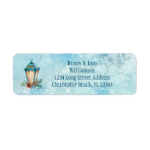 Bougie en ivoire de Lanterne Bleue avec Pinecones