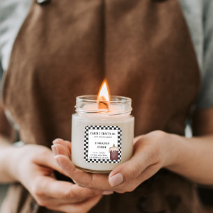 Bougie en pot Pays Étiquette d'entreprise Parfum p