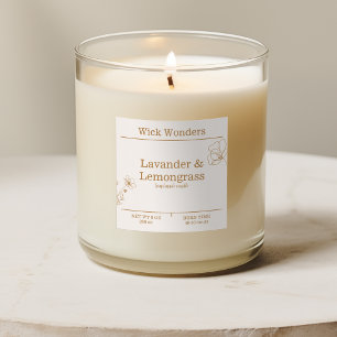 Bougie minimaliste Gold Boho faisant Étiquette