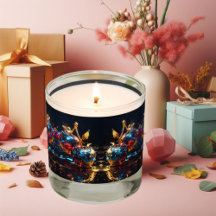 Bougie parfumée en verre trempé métallique