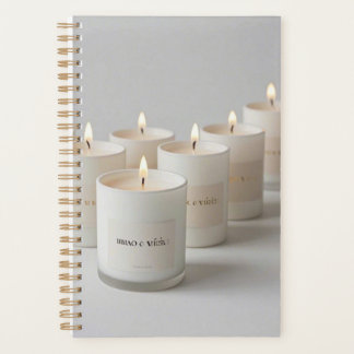 Bougies à ligne blanche minimalistes avec de minus