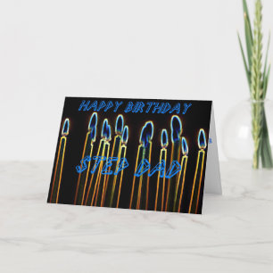 Bougies de joyeux anniversaire d'étape de carte de