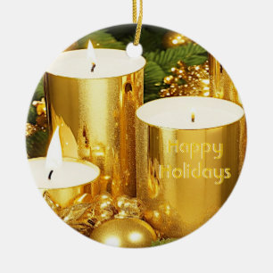 Bougies d'or Ornement de Noël