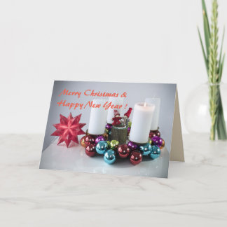 Bougies et carte de Noël de décors personnalisable