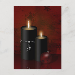 Bougies gothiques de Noël Ornament Carte postale