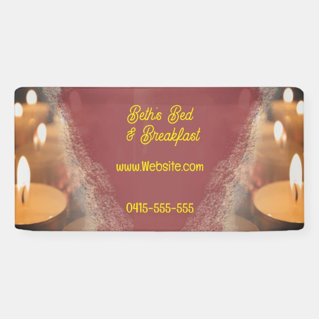 Bougies Nom personnalisé Bannière Signalisation (Horizontal)