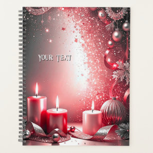 Bougies rouges Planificateur de Noël décoratif