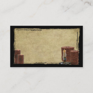 Bougies sales et cartes de visite professionnelle