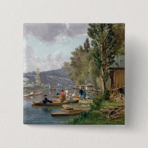 Bougival, 1873 2 inch square button