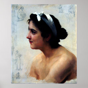 Bouguereau - Étude d'une Femme, Offrande à l'Amo Poster