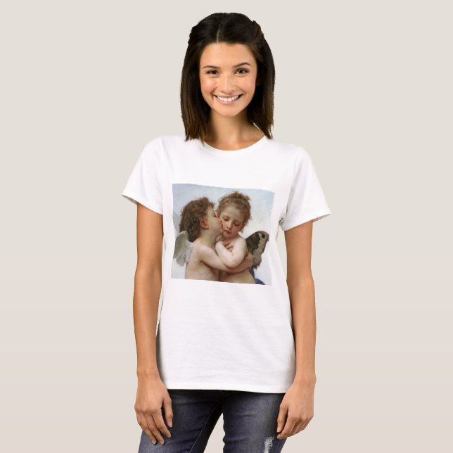 Bouguereau , “ First kiss ” T-Shirt (Front Full)