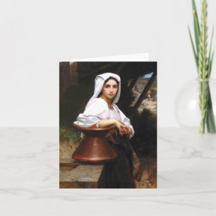 Bouguereau Italian Girl Drawing Water Note Card