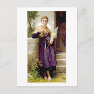 Bouguereau - La Fileuse Postcard