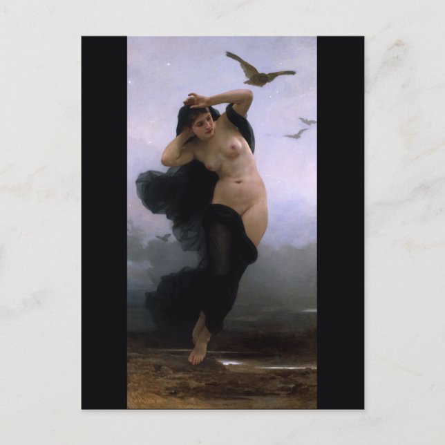 Bouguereau La Nuit Postcard (Front)