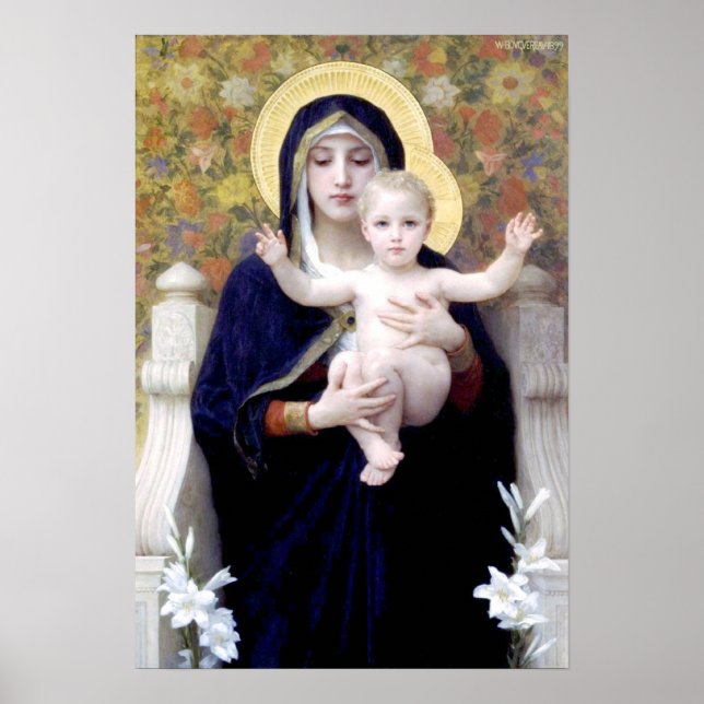 Bouguereau - La Vierge au Lys Poster (Front)