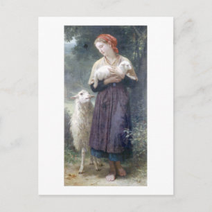 Bouguereau - L'Agneau Nouveau-ne Postcard