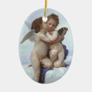 Bouguereau - L'Amour et Psyché, Enfants Ceramic Ornament