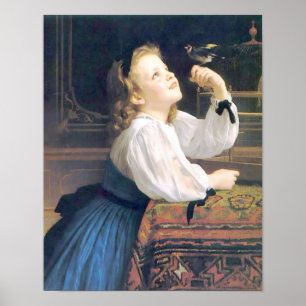 Bouguereau - L'Oiseau Cheri Poster
