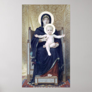 Bouguereau - Madone Assise Poster