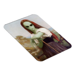 Bouguereau Shepherdess Alien Magnet