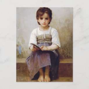 Bouguereau The Hard Lesson Postcard