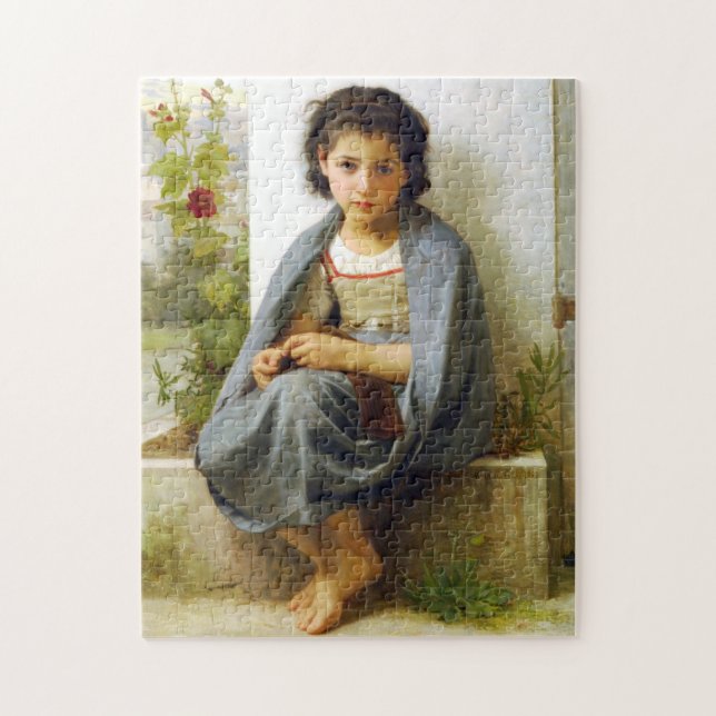 Bouguereau The Little Knitter Puzzle (Vertical)
