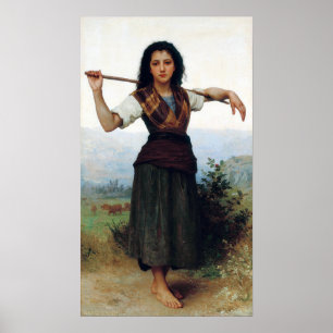 Bouguereau - The Little Shepherdess Poster