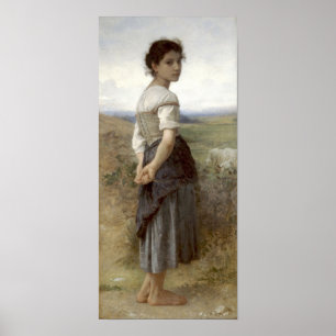 Bouguereau-The Young Shepherdess Poster