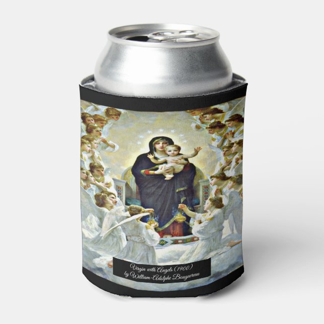 Bouguereau Virgin with Angels  Can Cooler (Can Front)