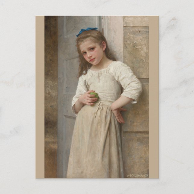 Bouguereau Yvonne on Doorstep Postcard (Front)